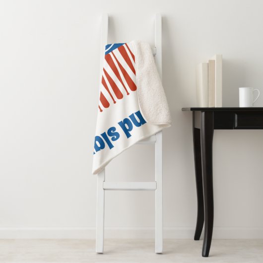 Couverture Sherpa Drapeau de baseball (En situation)