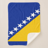 Couverture Sherpa Drapeau de Bosnie-Herzégovine patriotique (Devant)
