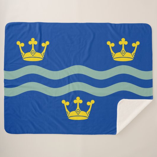 Couverture Sherpa Drapeau de Cambridgeshire (Comté d'Angleterre, Roy (Devant (Horizontal))