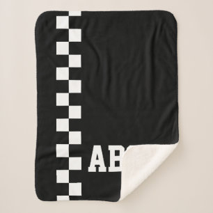 Couverture Sherpa Drapeau de course monographique personnalisé Sport