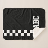 Couverture Sherpa Drapeau de course monographique personnalisé Sport (Devant (Horizontal))