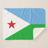 Couverture Sherpa Drapeau de Djibouti (Devant (Horizontal))