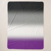 Couverture Sherpa Drapeau de fierté asexuée à dégradé - Drapeau ACE  (Devant)