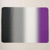 Couverture Sherpa Drapeau de fierté asexuée à dégradé - Drapeau ACE  (Devant (Horizontal))