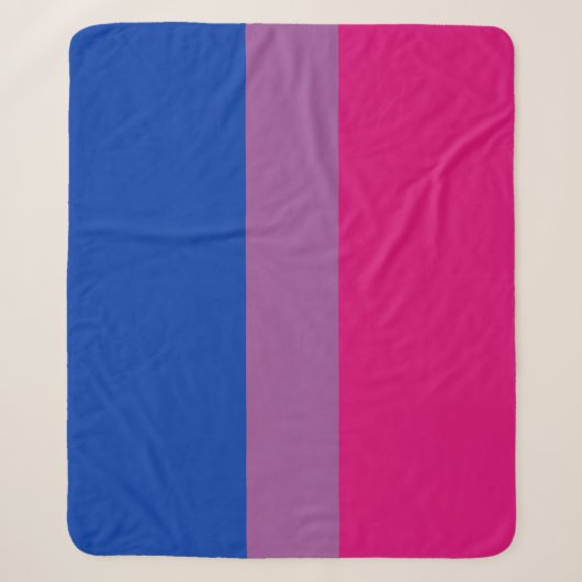 Couverture Sherpa Drapeau de fierté bisexuel (Devant)