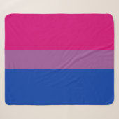 Couverture Sherpa Drapeau de fierté bisexuel (Devant (Horizontal))