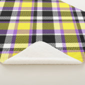Couverture Sherpa Drapeau de fierté éclectique boho non binaire à ca (3/4)
