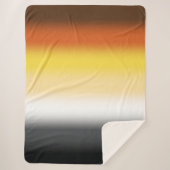 Couverture Sherpa Drapeau de fierté gay à gradient d'ours - Drapeau (Devant)