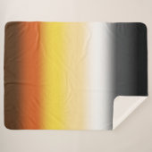 Couverture Sherpa Drapeau de fierté gay à gradient d'ours - Drapeau (Devant (Horizontal))