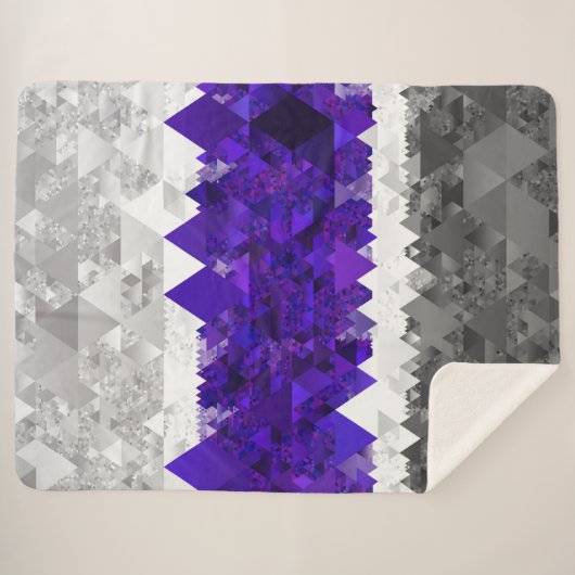 Couverture Sherpa Drapeau de fierté Greygender Boho Géométrique Mod (Devant (Horizontal))