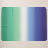 Couverture Sherpa Drapeau de fierté MLM gay dégradé – Drapeau MLM co (Devant (Horizontal))