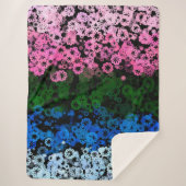 Couverture Sherpa Drapeau de fierté Omniromantique Fleuris Mignon Ré (Devant)