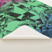 Couverture Sherpa Drapeau de Fierté Polysexuel Groovy Éclectique Rét (3/4)