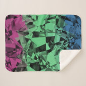 Couverture Sherpa Drapeau de Fierté Polysexuel Groovy Éclectique Rét (Devant (Horizontal))