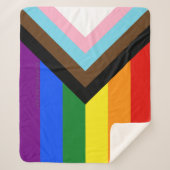 Couverture Sherpa Drapeau de fierté Progress Pride de SlipperyJoe si (Devant)