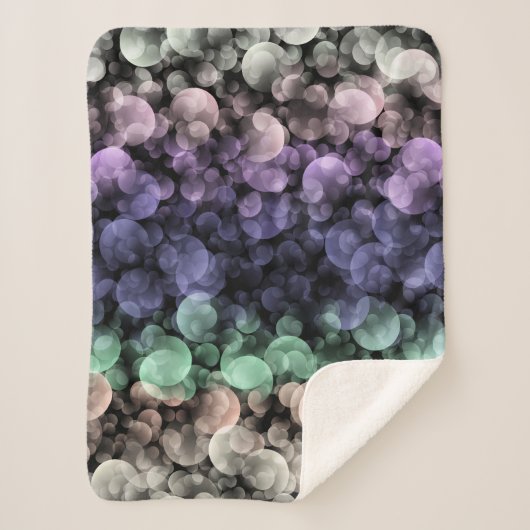Couverture Sherpa Drapeau de fierté Uingender Groovy Boho Bulles Écl (Devant)