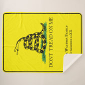Couverture Sherpa Drapeau de Gadsden Ne Marche Pas sur Moi Nom de Fa (Devant (Horizontal))