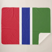 Couverture Sherpa Drapeau de Gambie (Devant (Horizontal))