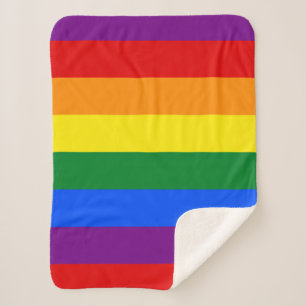 Couverture Sherpa Drapeau de gay pride d'arc-en-ciel