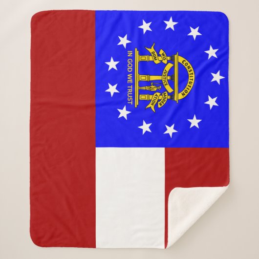 Couverture Sherpa Drapeau de Géorgie (Devant)