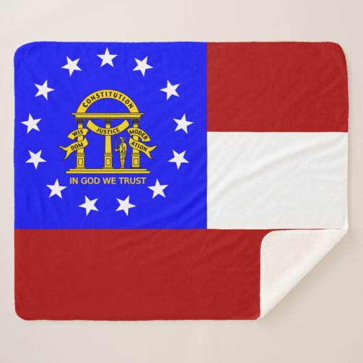 Couverture Sherpa Drapeau de Géorgie (Devant (Horizontal))