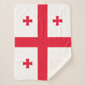 Couverture Sherpa Drapeau de Géorgie (Devant)
