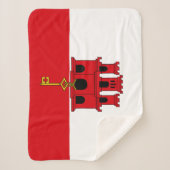Couverture Sherpa Drapeau de Gibraltar (Devant)