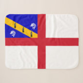 Couverture Sherpa Drapeau de Herm (Devant (Horizontal))