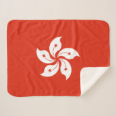 Couverture Sherpa Drapeau de Hong Kong (Devant (Horizontal))