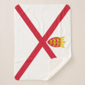 Couverture Sherpa Drapeau de Jersey (Devant)