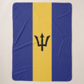 Couverture Sherpa Drapeau de la Barbade (Devant)