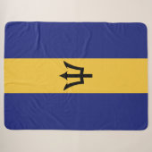 Couverture Sherpa Drapeau de la Barbade (Devant (Horizontal))
