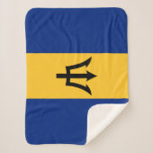 Couverture Sherpa Drapeau de la Barbade patriotique (Devant)