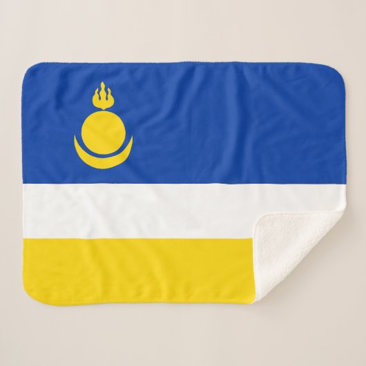 Couverture Sherpa Drapeau de la Buryatia patriotique (Devant (Horizontal))