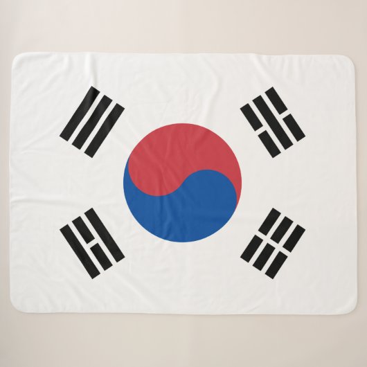 Couverture Sherpa Drapeau de la Corée du Sud (ROK) (Devant (Horizontal))