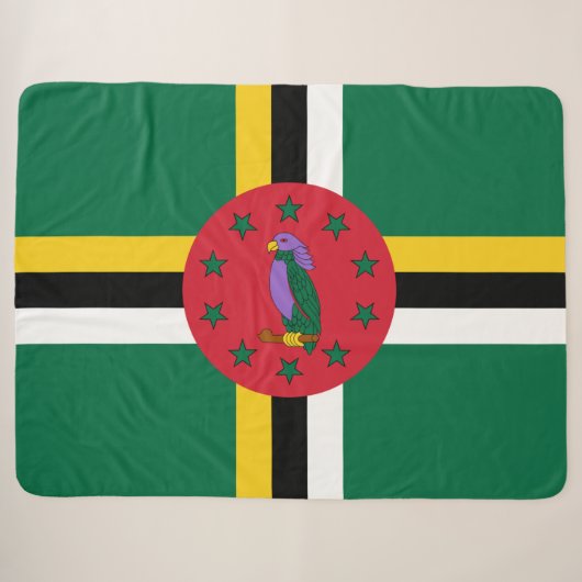 Couverture Sherpa Drapeau de la Dominique (Devant (Horizontal))