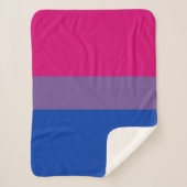 Couverture Sherpa Drapeau de la fierté bisexuelle (Devant)