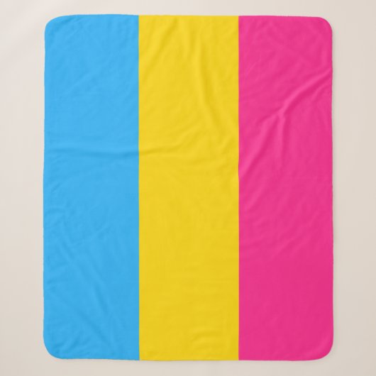 Couverture Sherpa Drapeau de la fierté Pansexual (Devant)