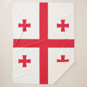 Couverture Sherpa Drapeau de la Géorgie (Devant)