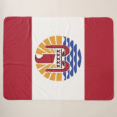 Couverture Sherpa Drapeau de la Polynésie française (Devant (Horizontal))