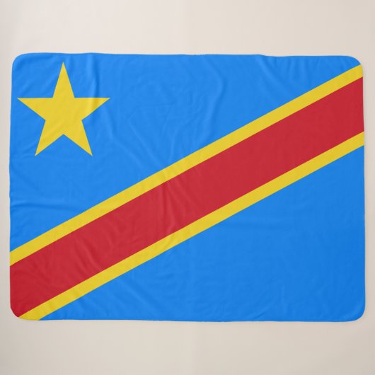 Couverture Sherpa Drapeau de la RDC (République démocratique du Cong (Devant (Horizontal))