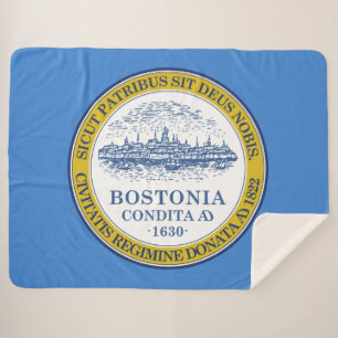 Couverture Sherpa Drapeau de la ville de Boston (Massachusetts)