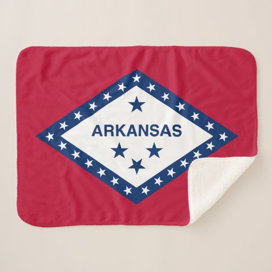 Couverture Sherpa Drapeau de l'Arkansas (Devant (Horizontal))