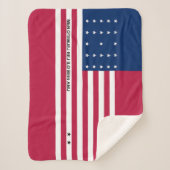 Couverture Sherpa Drapeau de l'atoll de Bikini Patriotique (Devant)