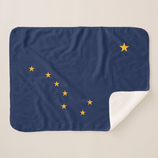 Couverture Sherpa Drapeau de l'État d'Alaska (Devant (Horizontal))