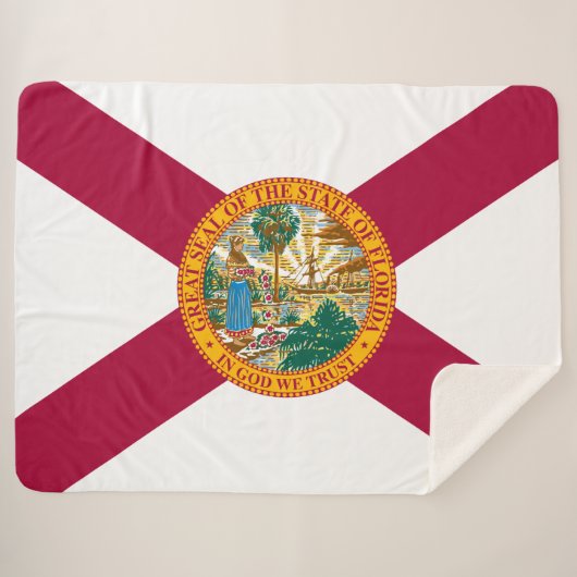 Couverture Sherpa Drapeau de l'État de Floride (Devant (Horizontal))