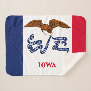Couverture Sherpa Drapeau de l'État de l'Iowa Imprimer Patriotique