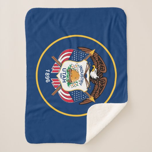 Couverture Sherpa Drapeau de l'État de l'Utah (Devant)
