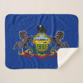 Couverture Sherpa Drapeau de l'État de Pennsylvanie (Devant (Horizontal))