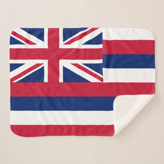 Couverture Sherpa Drapeau de l'État d'Hawaii (Devant (Horizontal))